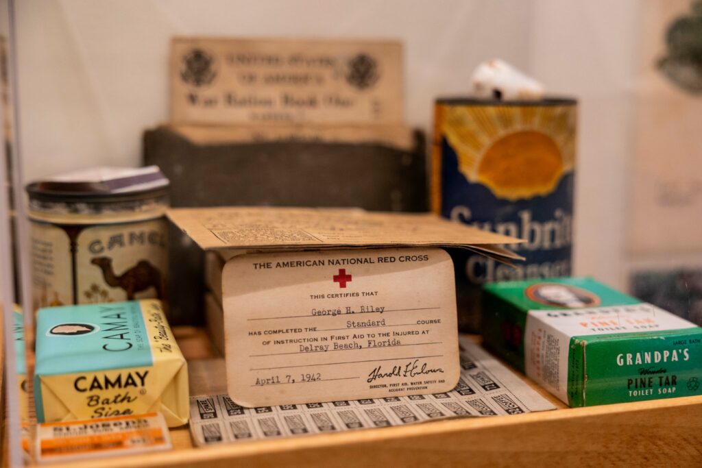 Display inside the Delray Beach Historical Society