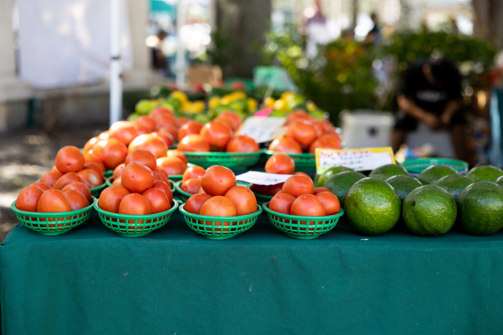 Fresh vegetables at the Delray Beach GreenMarket