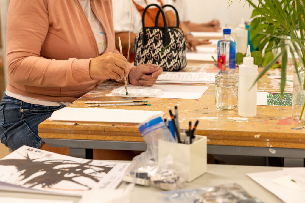 Art workshop taking place at the Arts Warehouse