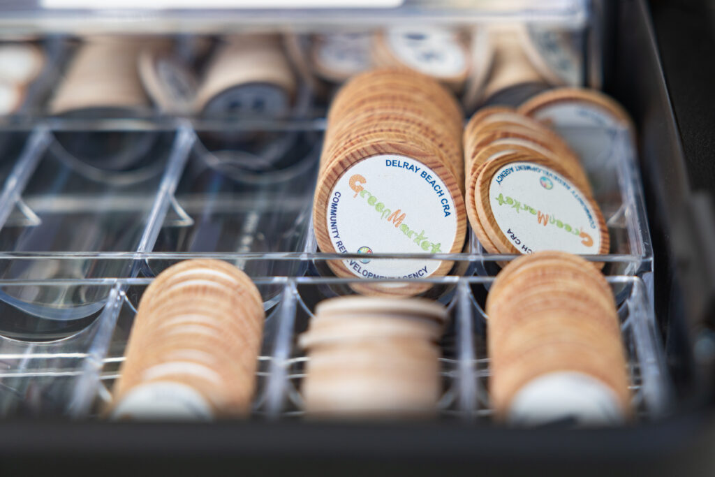 SNAP tokens at the Delray Beach GreenMarket