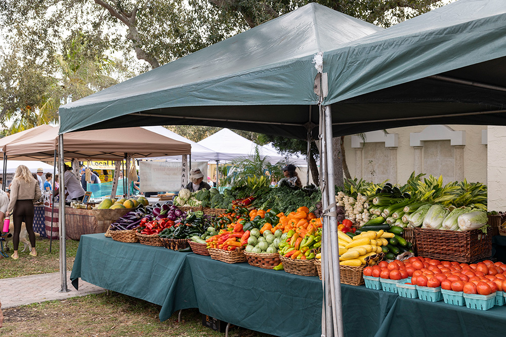 Fresh produce at the Delray Beach GreenMarket. 