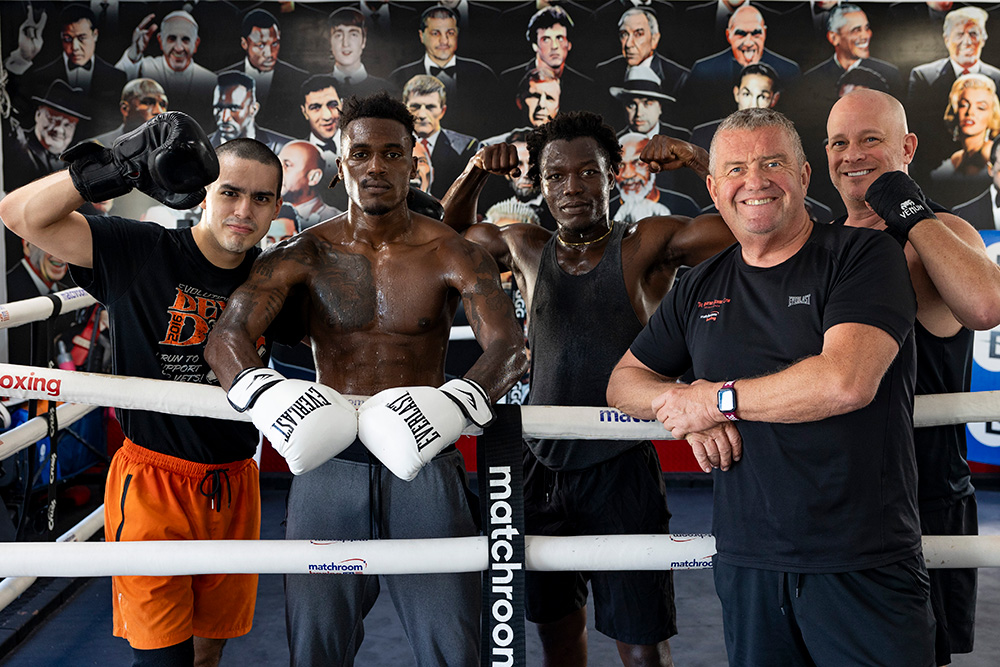 In Delray Beach, the Phoenix Boxing Gym community members and owner, Michael Hockton training together. 