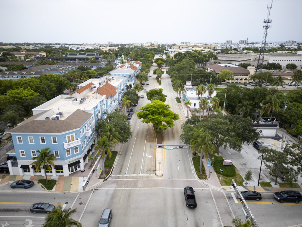 aerial photo of Downtown Delray Beach